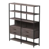 254ST7DK9005 Набор стеллажных систем №7 Everprof EVO (ЭВО) 1635x385x1840 Дуб Пасадена/Черный 254ST7DK9005