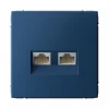 GAL001188 Розетка Ethernet RJ-45 двойная (аквамарин) Systeme Electric GAL001188