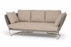 FID-S-3-001 RAL7035 Mua mel-grey(beige160) "Фиджи" диван 3-местный плетеный из роупа, каркас алюминий светло-серый (RAL7035) муар, роуп серый меланж круглый, ткань Mossle бежевая 4SIS FID-S-3-001 RAL7035 Mua mel-grey(beige160)