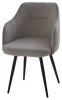 635M06173 Стул ЛОРИС 360 град. поворот. цвет B22 Серый, велюр / черный каркас M-City 64737