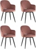 УТ000037364 Стул Венера вращающийся велюр пыльно-розовый 4 шт Stool Group (арт.УТ000037364)