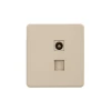 KR-78-0722-7 Розетка компьютерная RJ45 кат6 + TV с/у шелк Kranz Round KR-78-0722-7