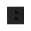 KR-78-0725-5 Розетка компьютерная двойная RJ45+RJ45 кат6 с/у антрацит Kranz Strong KR-78-0725-5