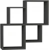 LEV00917 Полка Фигурная OYO SHELF (Дерево/Темно-серый) LEVE