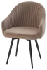 635M06198 Стул ШЕЛЛ 360 град. поворот. цвет B5 Капучино, велюр / черный каркас M-City 64762