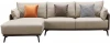 SF015RIGHT BEIGE BROWN Диван ESF ELEGANTE NAPPA SF015 угловой бежевый 6615-коричневый угол правый/Кожа