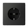 GAL001445S Розетка с заземлением и шторками (базальт) Systeme Electric GAL001445S