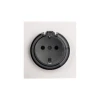 KR-78-0702-4 Розетка 1-ая с/з с/у, со шторками и крышкой 16А жемчуг Kranz Strong KR-78-0702-4