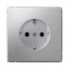 GAL000343S Розетка с заземлением (алюминий) Systeme Electric GAL000343S