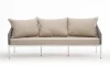 KAN-S-3-001 W Mua H-grey(beige15052) "Канны" диван 3-местный плетеный из роупа, каркас алюминий белый муар, роуп светло-серый круглый, ткань бежевая 15052 4SIS арт.УТ-00010102