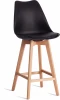 24532 Стул барный TULIP BAR (mod. C1014H-1) / 2 шт. в упаковке Tetchair (Пластик,Дерево/Черный) арт. 24532