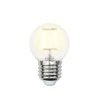 LED-G45-6W/WW/E27/FR PLS02WH картон Лампочка светодиодная шар прозрачная E27 6W 3000K Uniel LED-G45-6W/WW/E27/FR PLS02WH