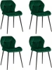 УТ000038134 Стул Эдвин велюр зелёный 4 шт Stool Group арт.УТ000038134