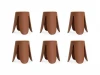 966337 Комплект табуретов Chim 6 шт. ОГОГО Обстановочка! 966337 (Мех/Терракотовый)