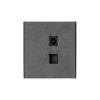 KR-78-0722-6 Розетка компьютерная RJ45 кат6 + TV с/у графит Kranz Strong KR-78-0722-6