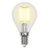 LED-G45-6W/WW/E14/CL GLA01TR картон Лампочка светодиодная груша прозрачная E14 6W 3000K Uniel LED-G45-6W/WW/E14/CL GLA01TR