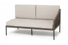 KAN-MLS2-001 RAL8016 Mua brown(beige15052) "Канны" левый модуль плетеный из роупа, каркас алюминий коричневый (RAL8016) муар, роуп коричневый круглый, ткань бежевая 15052 4SIS УТ-00013575