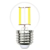 LED-G45-5,5W/4000K/E27/CL/SLF Лампа светодиодная, форма "шар", прозрачная, белый свет 4000K Volpe Optima Филамент LED-G45-5,5W/4000K/E27/CL/SLF