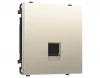 MS552005 Комплект механизма розетки Ethernet RJ-45 экранированной с автоматической защитной шторкой (Шелк) Ambrella Volt QUANT PRO MS552005