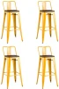 УТ000038382 Стул барный TOLIX WOOD со спинкой желтый 4 шт Stool Group (арт.УТ000038382)