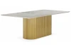 621518 Кухонный стол Woodville Ривера 220x110 brecha crema / золото