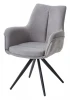 472M06077 Стул МАРК 360 град., цвет B-22/ LOTOS-12 серый, велюр / черный каркас M-City 64620