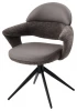 626M06103 Стул ЖЕНЕВА (GENEVA) 360 град, СЕРЫЙ VEGA-88 / MIAMI-459, ткань / ЧЕРНЫЙ каркас, ®DISAUR M-City 64837