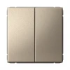 GAL000551 Выключатель двухклавишный (шампань) Systeme Electric GAL000551