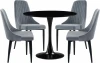 528368 Стол кухонный Woodville Телма gray / black