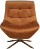 48MY-KRES-2730 TER Кресло вращающееся, велюр терракота 68*81*83см Garda Decor арт.48MY-KRES-2730 TER