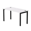 254S007W39005 Стол прямой Everprof EVO (ЭВО) на металлокаркасе 1380х670х755 мм Белый/Черный 254S007W39005