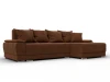 137097 Диван угловой Лига-119 угол правый (ДСП,Брус,Фанера,ЛДС,Велюр/Терракотовый) Лига Диванов 137097
