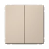 GAL001217S Выключатель двухклавишный (песочный) Systeme Electric GAL001217S