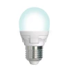 LED-G45 7W/4000K/E27/FR/DIM PLP01WH картон Лампочка светодиодная шар белая E27 7W 4000K Uniel LED-G45 7W/4000K/E27/FR/DIM PLP01WH