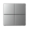 GAL000374 Выключатель 4-х клавишный (алюминий) Systeme Electric GAL000374