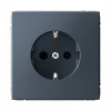 GAL000745S Розетка с заземлением и шторками (грифель) Systeme Electric GAL000745S