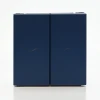 GAL001119S Выключатель жалюзи двухклавишный (аквамарин) Systeme Electric GAL001119S