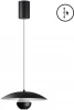 359336 Светильник подвесной с гибким неоном Novotech Iman 359336 черный LED 4W вниз/3W вверх 760Лм 3000K 220V (на проводе, круглые, летающая тарелка)