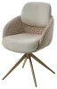 626M06108 Стул ГРЕЙС (GRACE) 360 град., цвет ЛАТТЕ PENA-110 / HUNTER-120, ткань / ШАМПАНЬ каркас, ®DISAUR M-City 64842