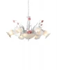 Fiori di rose 105.6.2 Подвесная люстра Lucia Tucci Fiori Di Rose 105.6.2 (220V, муранское стекло, на цепи, цветы, ветки, розы)