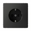 GAL001443 Розетка с заземлением (базальт) Systeme Electric GAL001443