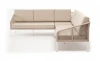 KAN-MS-001 W Mua beige(beige) "Канны" диван модульный плетеный из роупа, каркас алюминий белый, роуп бежевый круглый, ткань бежевая 035 4SIS KAN-MS-001 W Mua beige(beige)