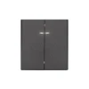 KR-78-0714-6 Выключатель двухклавишный с подсветкой 10А с/у графит Kranz Strong KR-78-0714-6