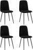 УТ000037715 Стул Easy велюр черный 4 шт Stool Group арт.УТ000037715