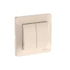 GSL000252S Выключатель двухклавишный (бежевый) Systeme Electric GSL000252S