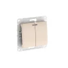 GSL000253S Выключатель двухклавишный с подсветкой (бежевый) Systeme Electric GSL000253S