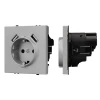 059443(1) Розетка ARL NOBE зк со шторками с USB тип А+А софт-тач никель SCT-MUAA-SFPL-IS (250V, 16A) (Arlight,) 059443(1)