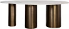 76AR-77200 Стол обеденный овальный керамогранит белый 200*90*75см Garda Decor арт.76AR-77200
