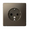 GAL000643 Розетка с заземлением (мокко) Systeme Electric GAL000643