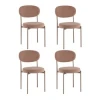 УТ000041537 Стул Бриф DD велюр капучино каркас капучино муар 4 шт. Stool Group арт.УТ000041537